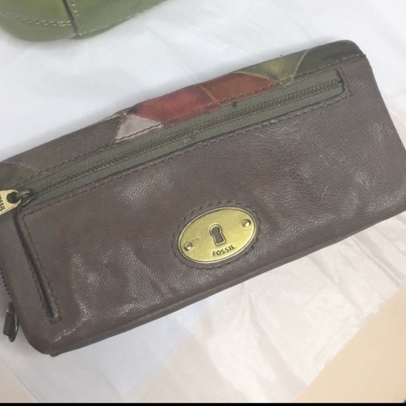 Fossil leather patchwork wallet - Picture 2 of 6